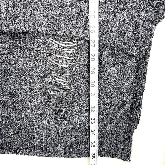 1804 Coin High Low Crew Neck Wool Blend S Grunge Sweater With Styled Holes/Runs - Picture 13 of 16
